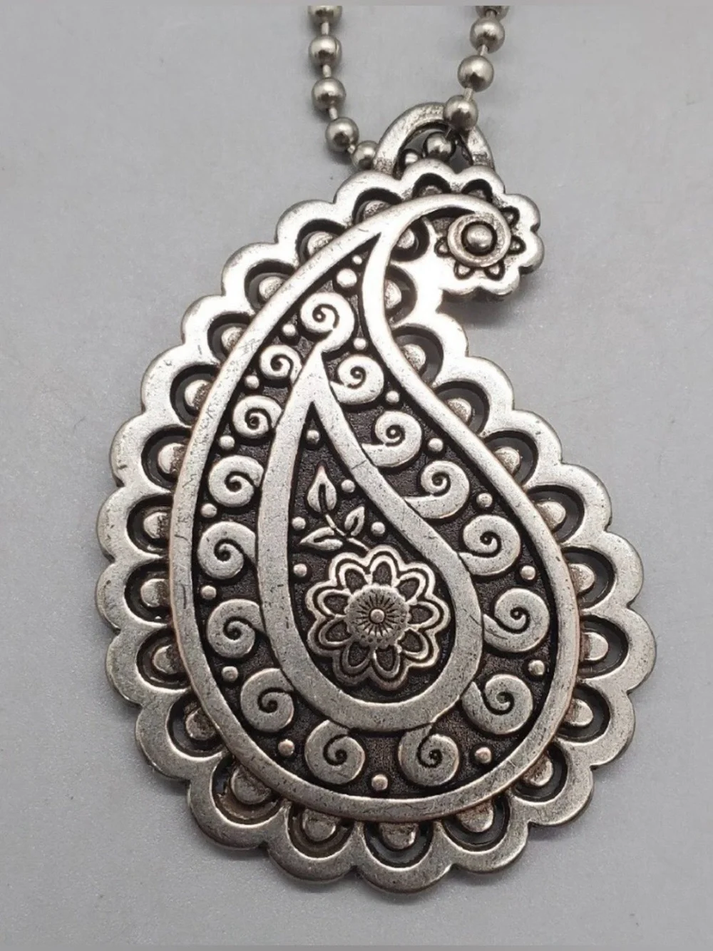 Vintage Bandana By American West Purse Charm Pendant Keychain Silvertone